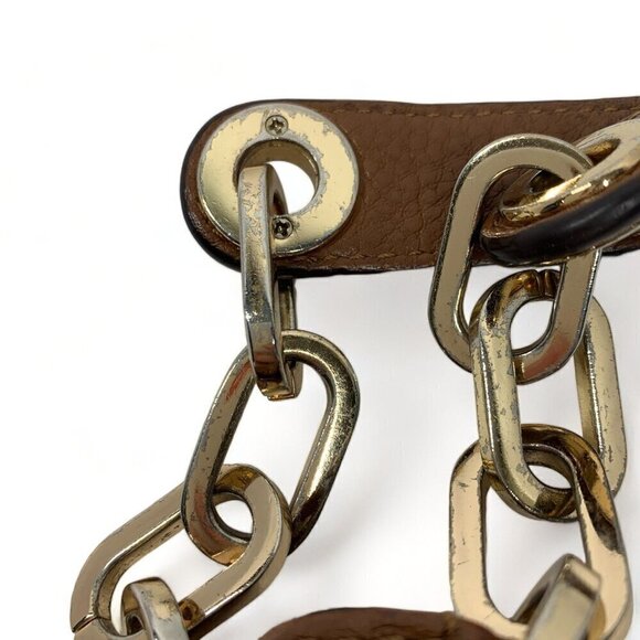 MICHAEL Michael Kors Large Fulton Triple Compartment Hobo Bag Tan Leather Gold - Picture 9 of 16